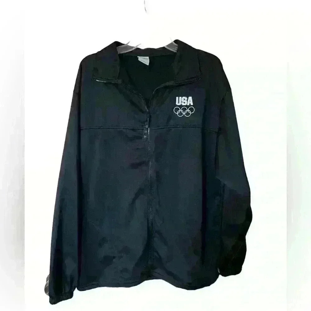 Vintage US Olympic front zip sweater